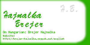 hajnalka brejer business card